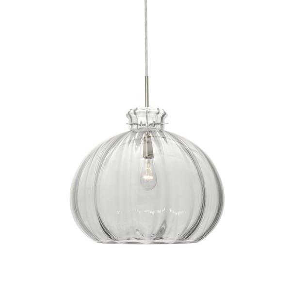 Besa Lighting Pinta 12 Cord Pendant, Clear, Satin Nickel Finish, 1x100W Incandescent 1JT-464588-SN - main